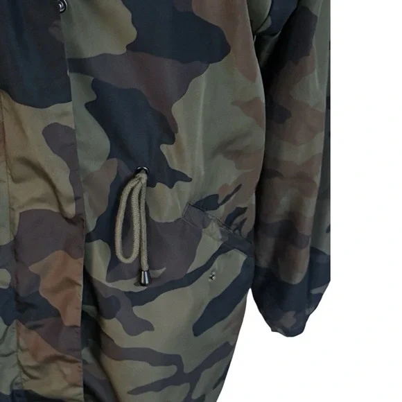 Zara Basic Camo Wind Breaker Rain Jacket Women's Size Small - Picture 3 of 5